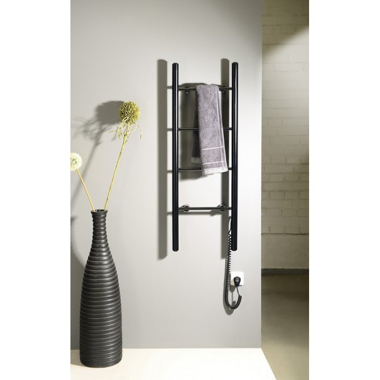 Dvieļu žāvētājs / Radiators Sapho Karbo elektriskais 40x112cm, melns matēts KB904