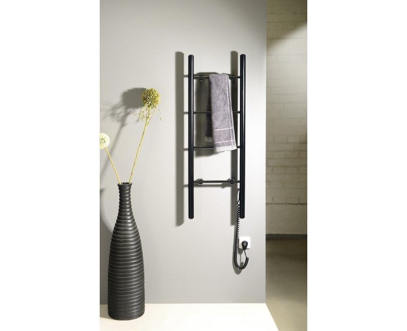 Полотенцесушитель / Радиатор Sapho Karbo электрический 40x112см, черный матовый KB904