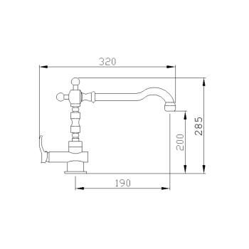 Смеситель для кухниSapho Jafar бронза KI14B
