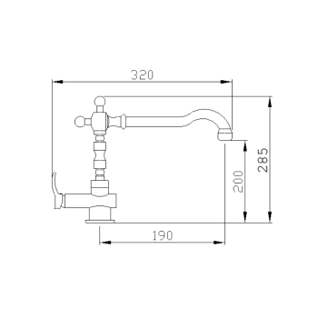 Смеситель для кухниSapho Jafar chrome KI14C