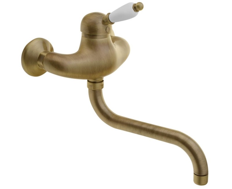 Смеситель для кухниSapho Kirké Wall-mounted White, bronze KI15BB