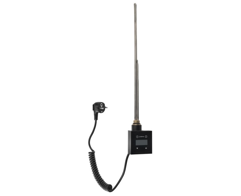 Нагревательный элемент полотенцесушителя Sapho KTX с термостатом 600 Вт Черный Матовый KTX-S-600