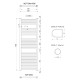 Dvieļu žāvētājs / Radiators Aqualine ALYA 600x1420mm, Hroms LLR105 Dvieļu žāvētājs / Radiators Aqualine ALYA 600x1420mm, Hroms LLR105