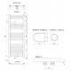 Dvieļu žāvētājs / Radiators Aqualine ALYA 600x1188mm, Hroms LLS303 Dvieļu žāvētājs / Radiators Aqualine ALYA 600x1188mm, Hroms LLS303