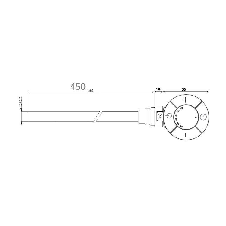 Dvieļu žāvētāja sildelements AQUALINE ar termostatu 200W Hromēts LT67443 Dvieļu žāvētāja sildelements AQUALINE ar termostatu 200W Hromēts LT67443