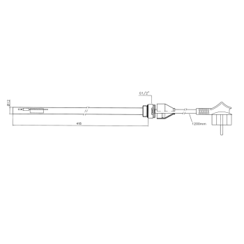 Dvieļu žāvētāja sildelements AQUALINE 400W Hromēts LT90400K