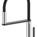 Смеситель для кухниSapho Nimoa с гибким изливом, хром/черный MA640GM