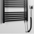 Dvieļu žāvētājs / Radiators Sapho  METRO-E elektriskais 500x1340mm 500 W, Melns Matēts ME513B