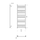 Dvieļu žāvētājs / Radiators Sapho  METRO-E elektriskais 500x1340mm 500 W, Melns Matēts ME513B