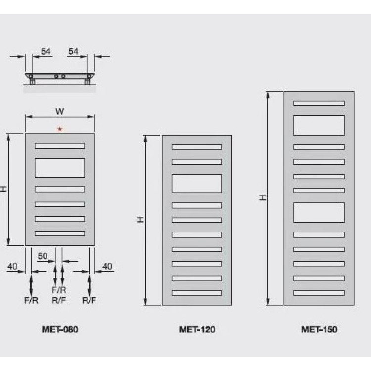 Dvieļu žāvētājs / Radiators Zehnder Metropolitan Spa 123x60cm, Balts MET-120-060 Dvieļu žāvētājs / Radiators Zehnder Metropolitan Spa 123x60cm, Balts MET-120-060