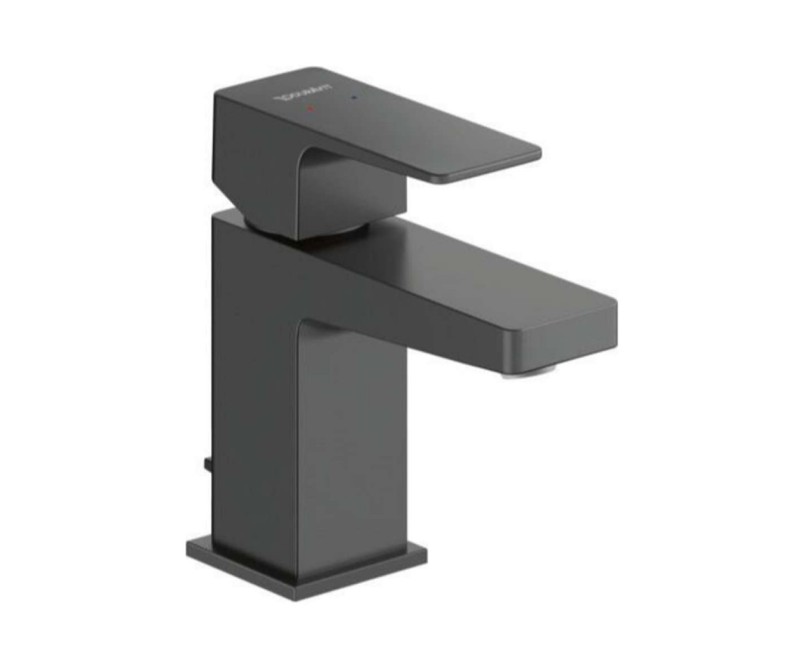 Смеситель для раковины Duravit Manhattan EasyClean с выдвижным клапаном, черный матовый