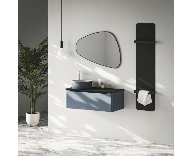 Полотенцесушитель / Радиатор Sapho Tabella, 37x159 см, 550 Вт, черный матовый MI1539