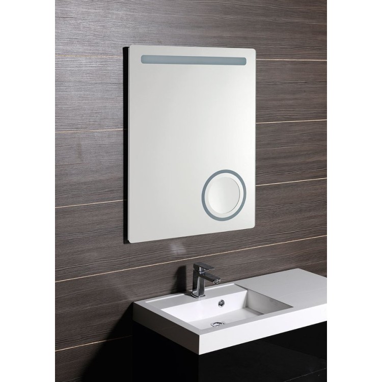 Зеркало для ванной Sapho Astro со LED подсветкой 60x80 см + косметическое зеркало MIRL2