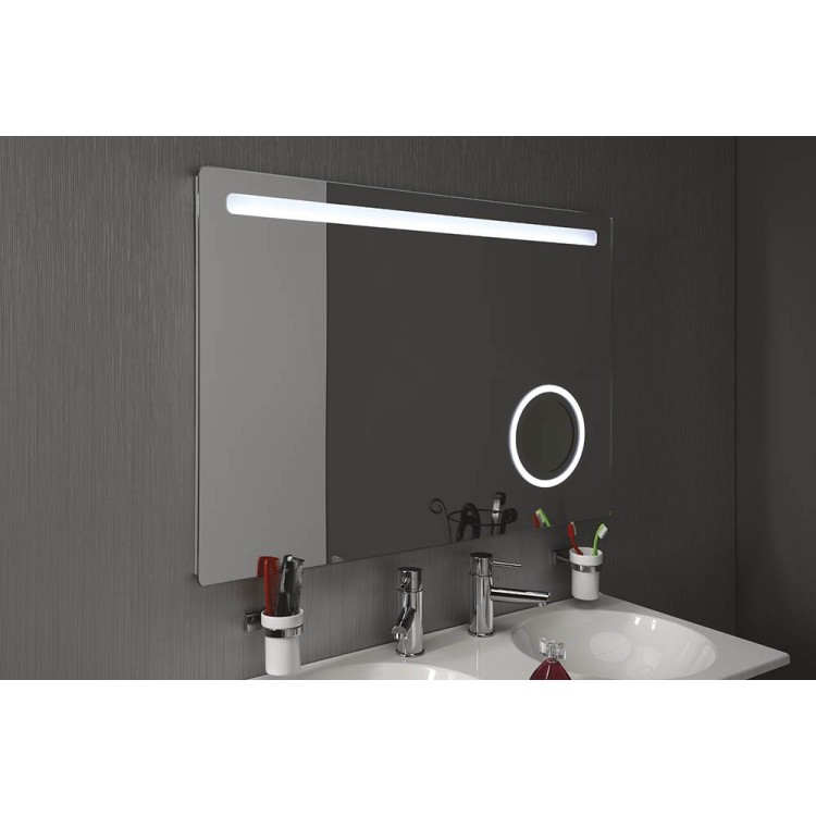 Зеркало для ванной Sapho Astro со LED подсветкой 100x70 см + косметическое зеркало MIRL4