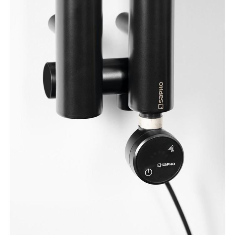 Нагревательный элемент для полотенцесушителя Sapho MOA с термостатом и Bluetooth 400 Вт Черный MOA-B-300 Нагревательный элемент для полотенцесушителя Sapho MOA с термостатом и Bluetooth 400 Вт Черный MOA-B-300