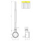 Dvieļu žāvētāja sildelements Sapho MOA ar termostatu 200W Hromēts MOA-C-200 Dvieļu žāvētāja sildelements Sapho MOA ar termostatu 200W Hromēts MOA-C-200