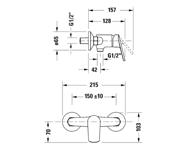 Смеситель для душа Duravit DuraStyle Basic, хром