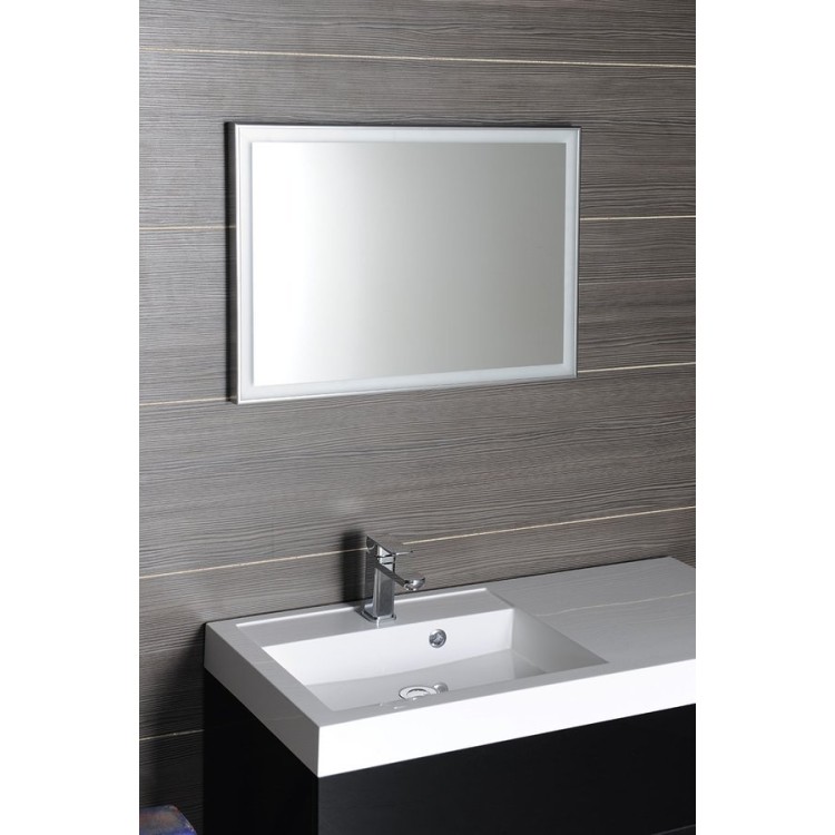 Зеркало для ванной Sapho Luminar 90x50 см, со LED подсветкой, хром NL559