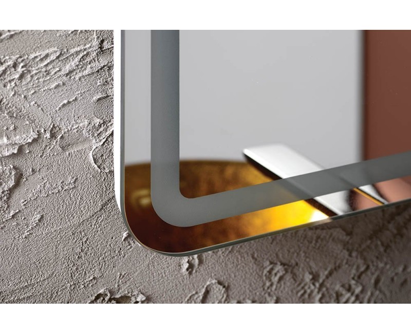 Зеркало для ванной Sapho NYX со LED подсветкой 50x70 см, алюминий NY050