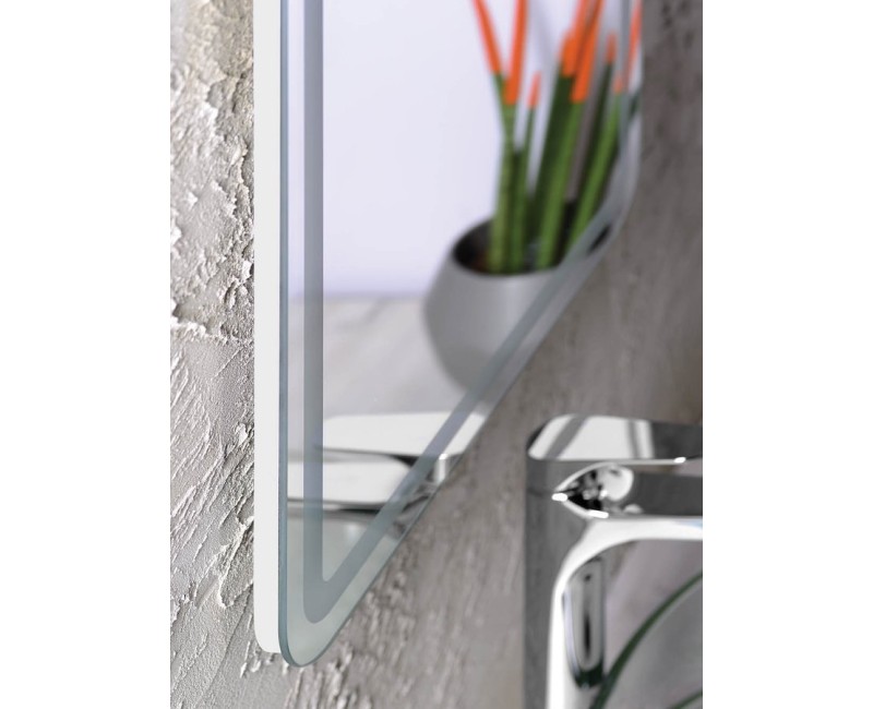 Зеркало для ванной Sapho NYX со LED подсветкой 50x70 см, алюминий NY050