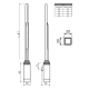 Dvieļu žāvētāja sildelements Sapho ONE ar termostatu 600W, Hromēts ONE-C-600 Dvieļu žāvētāja sildelements Sapho ONE ar termostatu 600W, Hromēts ONE-C-600
