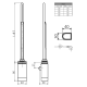 Dvieļu žāvētāja sildelements Sapho ONE D ar termostatu 200W, labā puse, Hromēts ONE-D-C-200 Dvieļu žāvētāja sildelements Sapho ONE D ar termostatu 200W, labā puse, Hromēts ONE-D-C-200