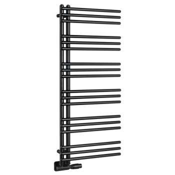 Dvieļu žāvētājs / Radiators AQUALINE Poseidon  114x45cm, 379W, melns  PS411B
