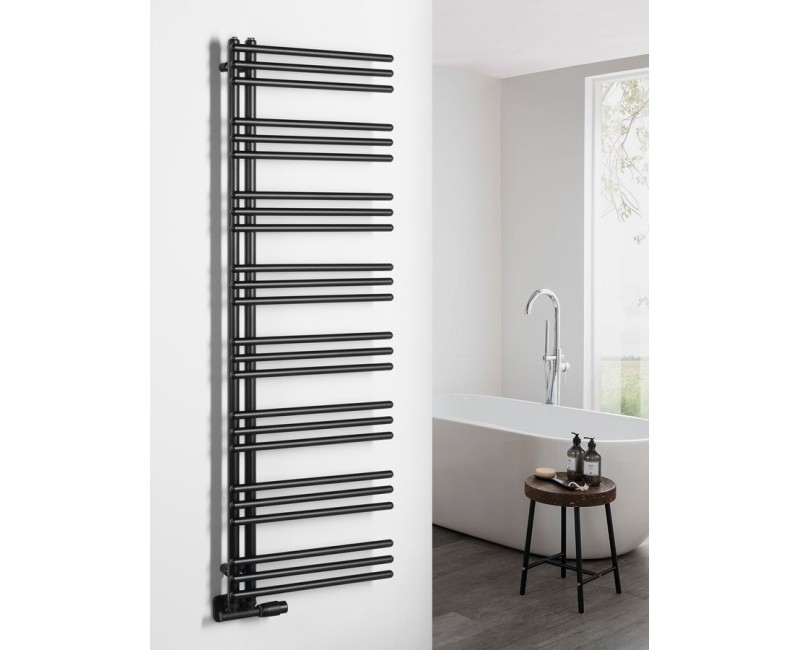 Dvieļu žāvētājs / Radiators AQUALINE Poseidon 154x45cm, 513W, melns  PS415B