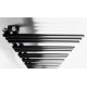 Dvieļu žāvētājs / Radiators AQUALINE Poseidon 154x45cm, 513W, melns PS415B Dvieļu žāvētājs / Radiators AQUALINE Poseidon 154x45cm, 513W, melns PS415B