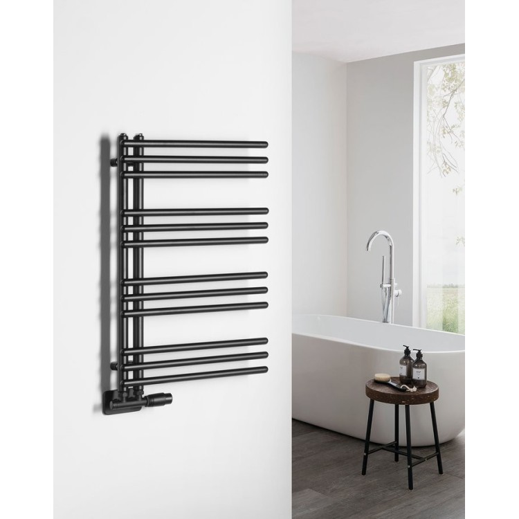 Dvieļu žāvētājs / Radiators AQUALINE Poseidon 74x45cm, 249W, melns PS474B Dvieļu žāvētājs / Radiators AQUALINE Poseidon 74x45cm, 249W, melns PS474B