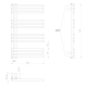 Dvieļu žāvētājs / Radiators AQUALINE Poseidon 74x45cm, 249W, melns PS474B Dvieļu žāvētājs / Radiators AQUALINE Poseidon 74x45cm, 249W, melns PS474B