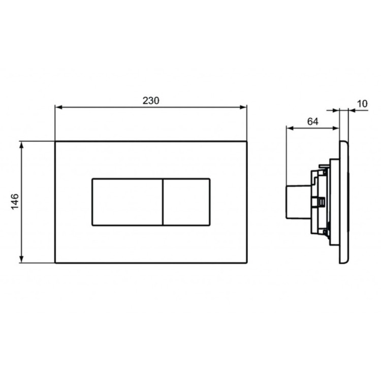 Кнопка для рамы Ideal Standard Solea P2 Matt хром R0110JG Кнопка для рамы Ideal Standard Solea P2 Matt хром R0110JG