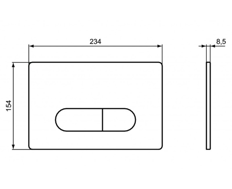 Poga iebūvējamam rāmim Ideal Standard Oleas M1 Hromēta R0115AA