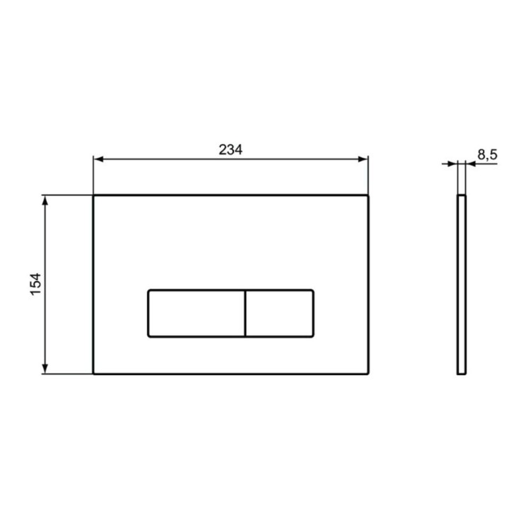 Poga iebūvējamam rāmim Ideal Standard Oleas P2 Hromēta Matēta R0119JG Poga iebūvējamam rāmim Ideal Standard Oleas P2 Hromēta Matēta R0119JG