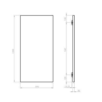 Полотенцесушитель / Радиатор Sapho ENIS 60x122 см, 600 Вт, черный матовый RH600B