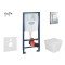Tualetes poda komplekts Grohe rāmi Rapid SL + WC pods Kielle Arkas Rimless  + hromēta poga Skate Cosmopolitan +vāks Soft Close 11BA1102