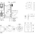 Комплект Grohe рама Rapid SL , WC унитаз Kielle Arkas Rimless  +кнопка Skate Cosmopolitan +кришка Soft Close 11BA1102