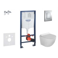 Tualetes poda komplekts Grohe Rapid SL rāmis+WC pods Kielle Gaia Rimless +Hromēta poga Skate Cosmopolitan+vāks SoftClose,  11BA1103