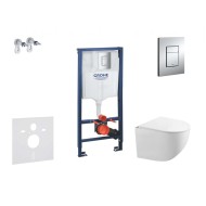 Комплект Grohe рама Rapid SL+ WC унитаз Kielle Gaia Rimless +кнопка Skate Cosmopolitan+кришка SoftClose 11BA1105