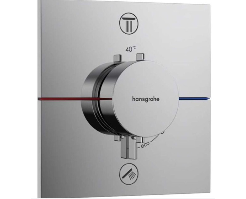 Душевая система Hansgrohe встраиваемая с душевой лейкой, термостатом и ручным душем SANI21HHH003 хром