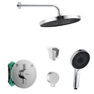Душевая система Hansgrohe встроенная с душевой лейкой, ручной душ 21HKK000 хром