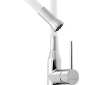 Смеситель для кухниSapho Sili с гибким изливом, белый/хром SR481