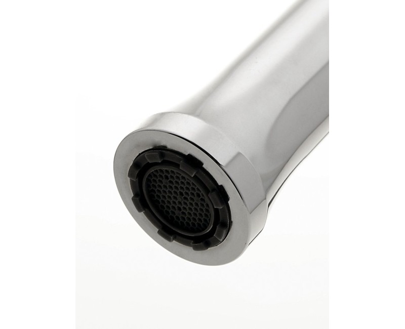 Смеситель для кухниSapho Sili с гибким изливом, белый/хром SR481