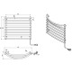 Dvieļu žāvētājs / Radiators Aqualine 570x465mm 72W, Balts SU110A Dvieļu žāvētājs / Radiators Aqualine 570x465mm 72W, Balts SU110A