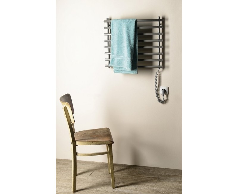 Dvieļu žāvētājs / Radiators AQUALINE Elektriskais 57x47cm, pelēks alumīnijs/metālisks RAL9007 SU210A