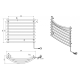 Dvieļu žāvētājs / Radiators AQUALINE Elektriskais 57x47cm, pelēks alumīnijs/metālisks RAL9007 SU210A Dvieļu žāvētājs / Radiators AQUALINE Elektriskais 57x47cm, pelēks alumīnijs/metālisks RAL9007 SU210A