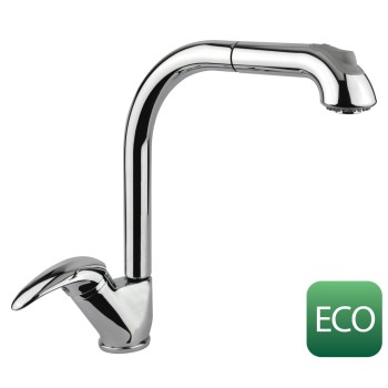 Смеситель для кухниSapho Axus с выдвижной душевой лейкой, хром 1112-72