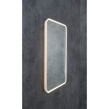 Vannas istabas spogulis Sapho Float  Rāmja 50x70cm, ar LED apgaismojumu, balts 22571