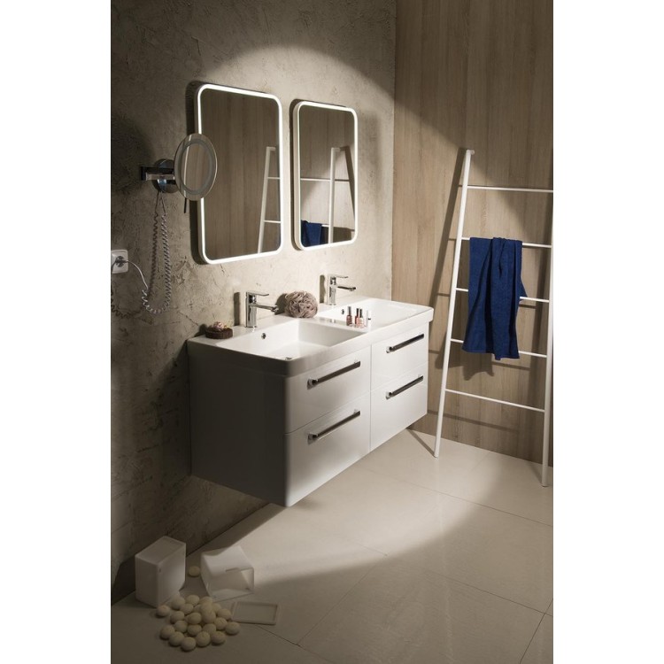 Vannas istabas spogulis Sapho Float ar LED apgaismojumu 60x80 cm, balts 22572