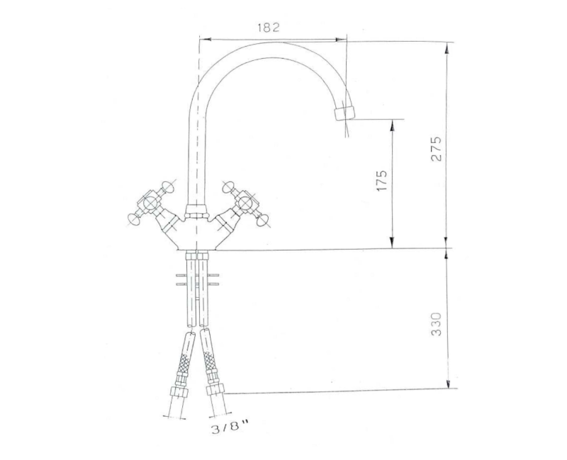 Virtuves maisītājs Sapho Reitano Rubinetteria Antea bronza 3096